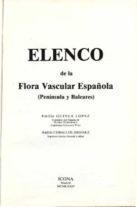 Elenco de la flora vascular española