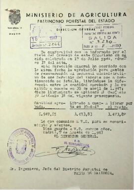 Propuesta para el pago de jornales a un escribiente temporero en estas oficinas