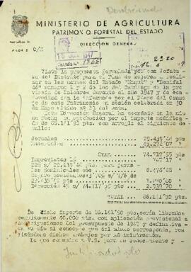 Propuesta de mejoras a ejecutar en año 1947 en los montes "Manut y Benifaldó" sitos en ...