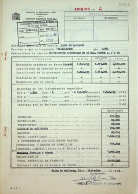 Servicio que rinde la cuenta Icona de Baleares. Tratamientos selvícolas en 52 has. montes 4, 7 y 10