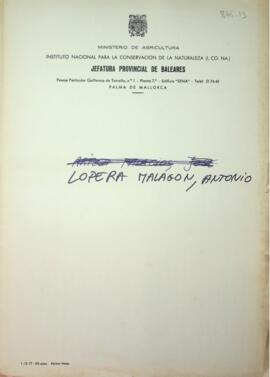 Partes quincenales de la Guarderia