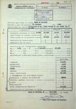 Servicio que rinde la cuenta Icona de Baleares. Repoblación 10 Has. monte "Comuna de San Mar...