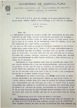 Propuesta para el arreglo de la casa forestal sita en el monte "Manut" número 1 del cat...