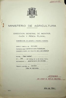 Propuesta para construcciones forestales , construcción de vías de saca secundarias "San Mar...