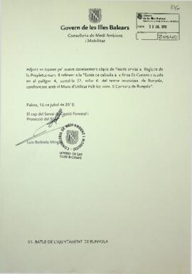 Exceso de cabida de la finca es Cocons situada en el Polígono 4, Parcela 52, solar 6 del término ...