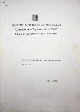 Reparación invernadero en vivero sito en grupo de montes 1 y 2. Año 1985