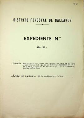 Expropiación por obras públicas de una faja de 11,75m. a ambos lados del eje de la carretera coma...