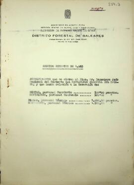 Segundo semestre de 1965. Dietas y movimiento de personal técnico y personal de guarderia