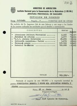 Petició de fons a l'Estat 1979 Junio-Enero