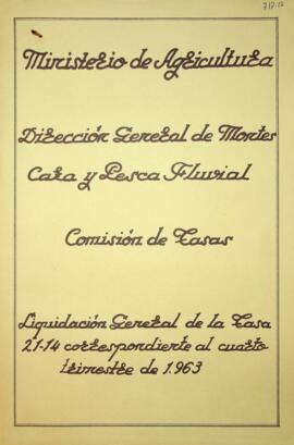 Estados de liquidación de Tasas y Honorarios. 4º trimestre 1963