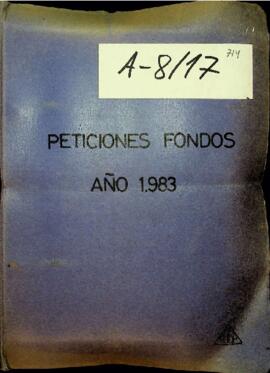 Petició de fons a l'Estat 1983