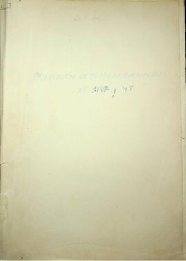 Propuestas de trabajos ejecutados año 1947 y 1948