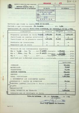Servicio que rinde la cuenta Icona de Baleares. Tratamientos selvícolas, las Barracas, la Romana ...