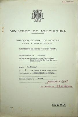 Propuesta para construcciones forestales , construcción de vías de saca secundarias " la com...