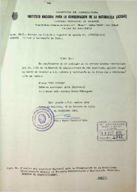 Informe y valoración de la finca "Son Sureda" año 1975