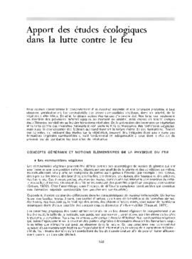 Trabaud, Louis. "Apport des études écologiques dans la lutte contre le feu." Revue fore...