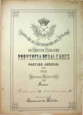 Trabajos de rectificación del catalogo de montes públicos. Provincia de Baleares. Partido judicia...