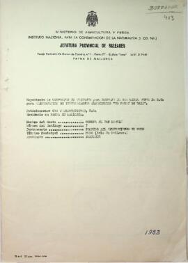 Expediente de ocupación de terrenos para montaje de una línea aérea de M.T. para alimentación de ...