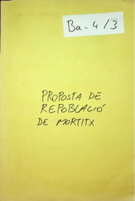 Propuesta de repoblación de 20 Has. sitas en el monte Mortitx
