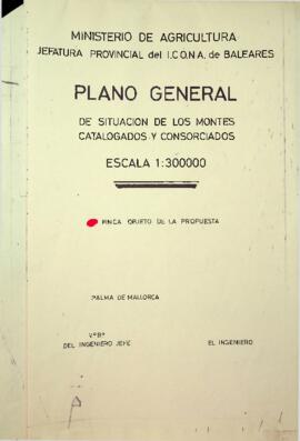 Plano general de situación de los montes catalogados y consorciados "Son Fortuny"