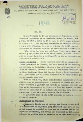 Propuestas de trabajos a realizar durante el año 1948, correspondientes al Servicio Especial de R...