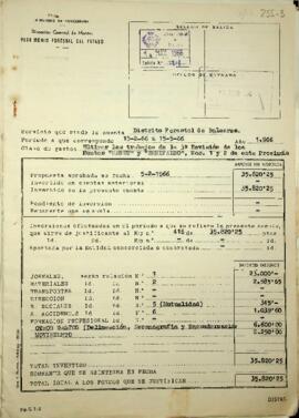 Ultimar los trabajos de la 3ª revisión de los montes "Manut" y "Benifaldó", N...