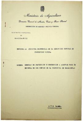 Medidas de prevención y protección a adoptar para la defensa de los montes de la provincia de Bal...