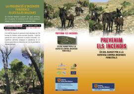 Folleto. Prevenim els incendis. Ús del ramat per a la defensa contra incendis forestals