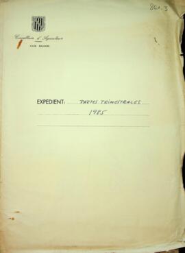 Ayudas a empresas forestales año 1985. Partes trimestrales 1985