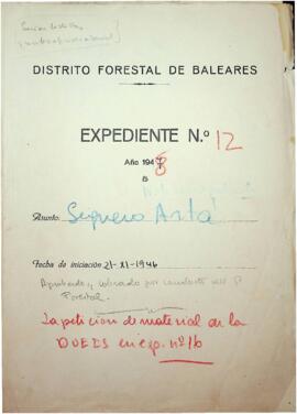 Expediente n.º  12 año 1948  sequero de arta