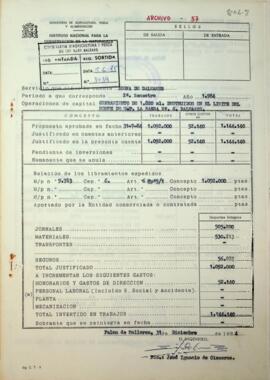 Servicio que rinde la cuenta Icona de Baleares. Cerramiento de 1.820 m.l. destruidos en el límite...