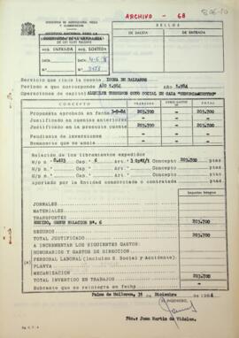 Servicio que rinde la cuenta Icona de Baleares. Alquiler terrenos coto social de caza "Menor...