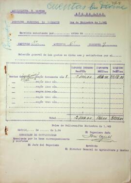 Gastos de Materiales. Diciembre