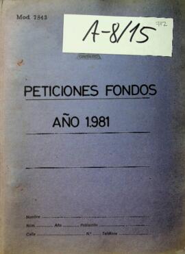 Petició de fons a l'Estat 1981 Julio-Diciembre