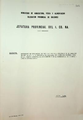 Expediente de declaración de utilidad pública e inclusión en el catálogo de los de U.P. de la pro...