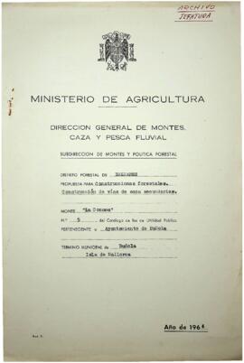 Propuesta para construcciones forestales , construcción de vías de saca secundarias " la com...