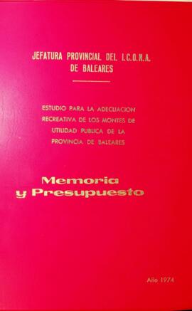 Estudio para la adecuación recreativa de los montes de utilidad pública de la provincia de Balear...