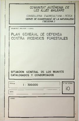 Mapa Zonas de actuación, situación general de los montes catalogados y consorciados. Plan General...