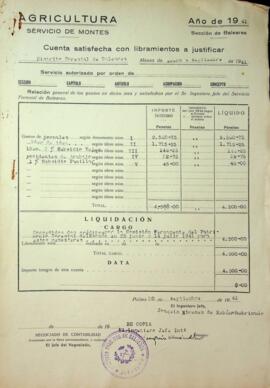 Cuenta satisfecha con libramientos a justificar. Jornales enero-septiembre