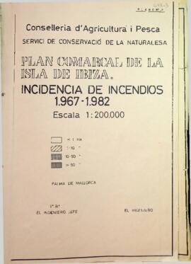 Mapa Incidencia de Incendios 1967-1982. Plan Comarcal de prevención de incendios forestales. Isla...