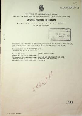 Expediente de ocupación de terrenos para montaje de una línea aérea de M.T. para alimentación de ...