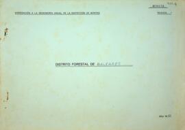 Agregación a la memoria anual de la inspección de Montes. Distrito Forestal de Baleares. Año 1961
