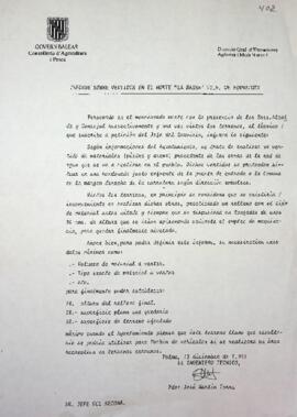 Informe sobre vertidos en el monte "La Bassa" Tº M. de Fornalutx