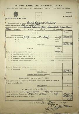 Diferencia haberes del Oficial Administrativo D. Jaime Ferrer Salom
