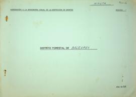 Agregación a la memoria anual de la inspección de Montes. Distrito Forestal de Baleares. Año 1958