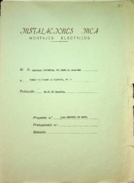 Propuesta de suministro energía eéctrica a la casa forestal de "Manut" y dependencias a...